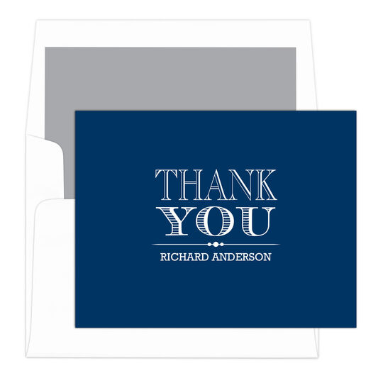 Grand Thank You Folded Note Cards